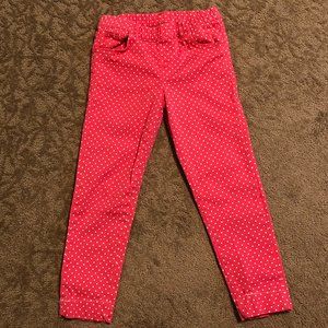 Carter's Pink Polka Dot Pants Girls Size 8